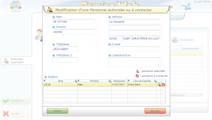 Modification d'une personne autorisée