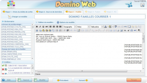 Création d'un modèle de courrier