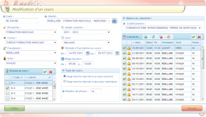 Fiche d'un cours