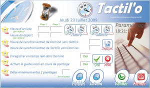 Écran de pointage
